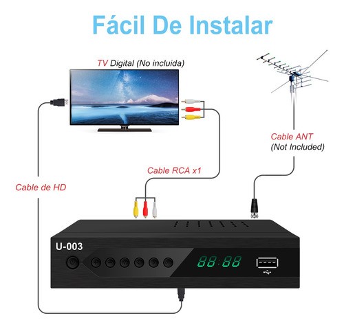 Decodificador De Tv Digital Convertidor 1080p Full Hd