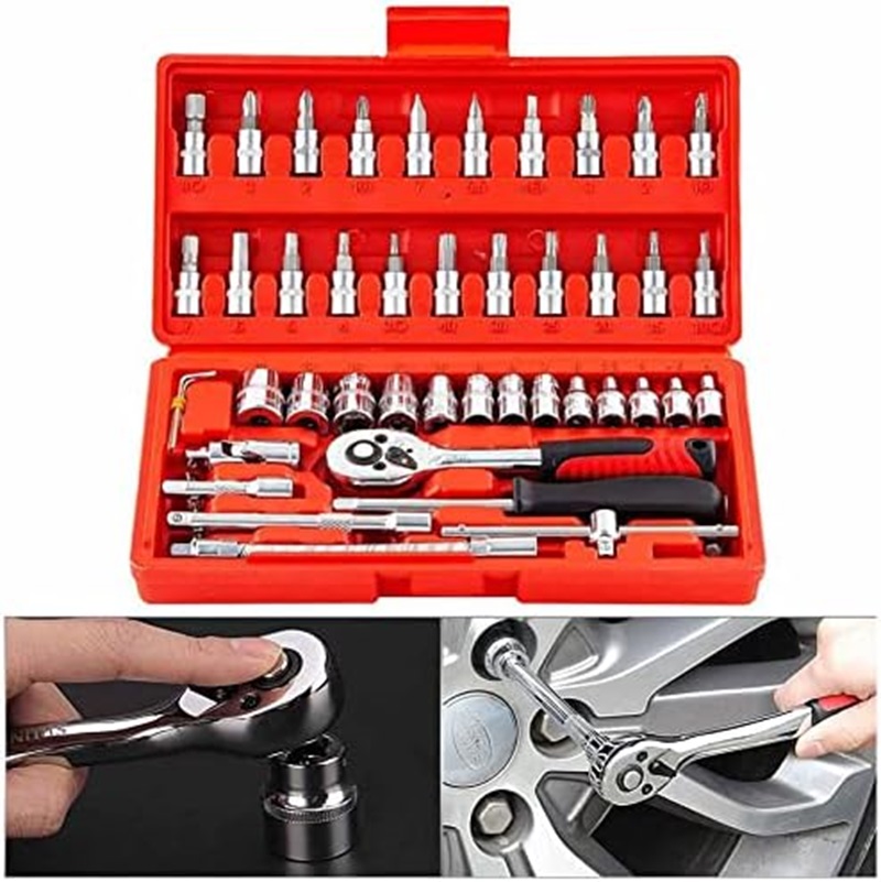 Juego de Dados y Llaves con matraca 46 pzs - CRV