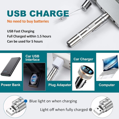 Puntero Apuntador Laser Lampara Luz Uv 3 En 1 20km Carga Usb