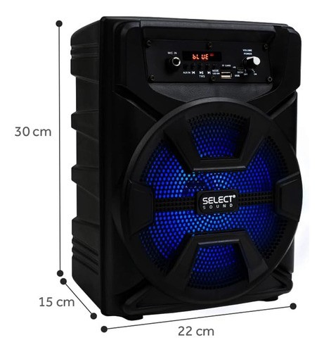 Bocina Amplificador 8 Select Sound Hero Tws Bluetooth 2500w Color Negro