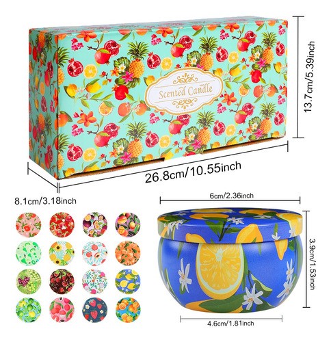 Velas Aromáticas De Cera De Soja 16 Piezas 