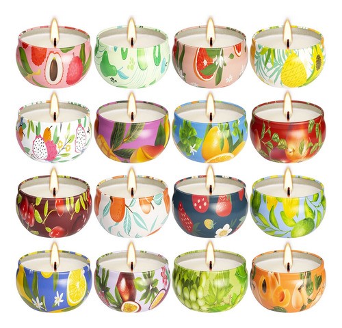 Velas Aromáticas De Cera De Soja 16 Piezas 