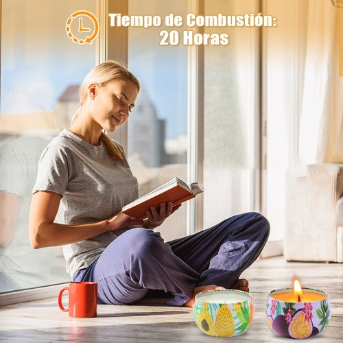 Velas Aromáticas De Cera De Soja 16 Piezas 