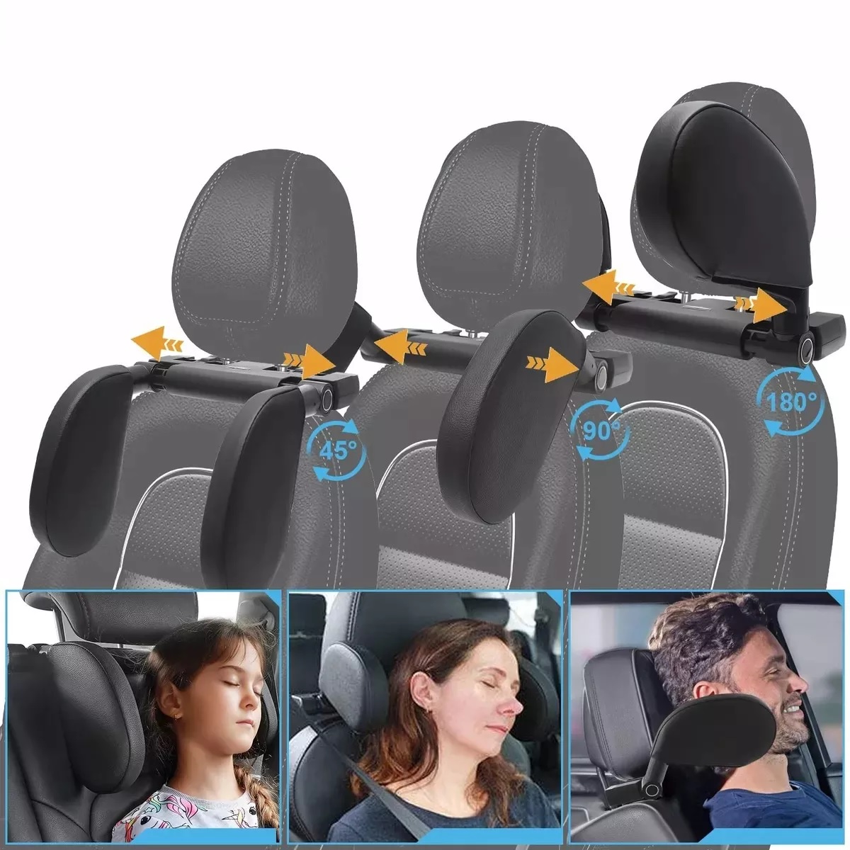 Reposacabeza De Asiento Auto Cojín De Almohada Para Cuello