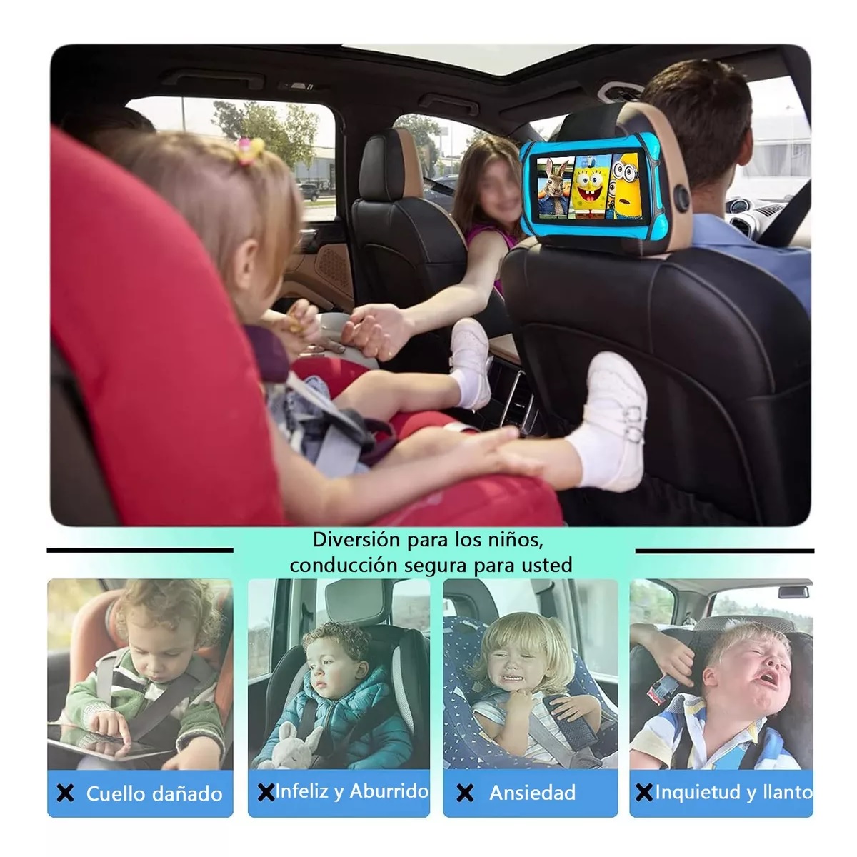 Soporte Porta Tablet Auto Cabecera Base Para iPad Para Niños