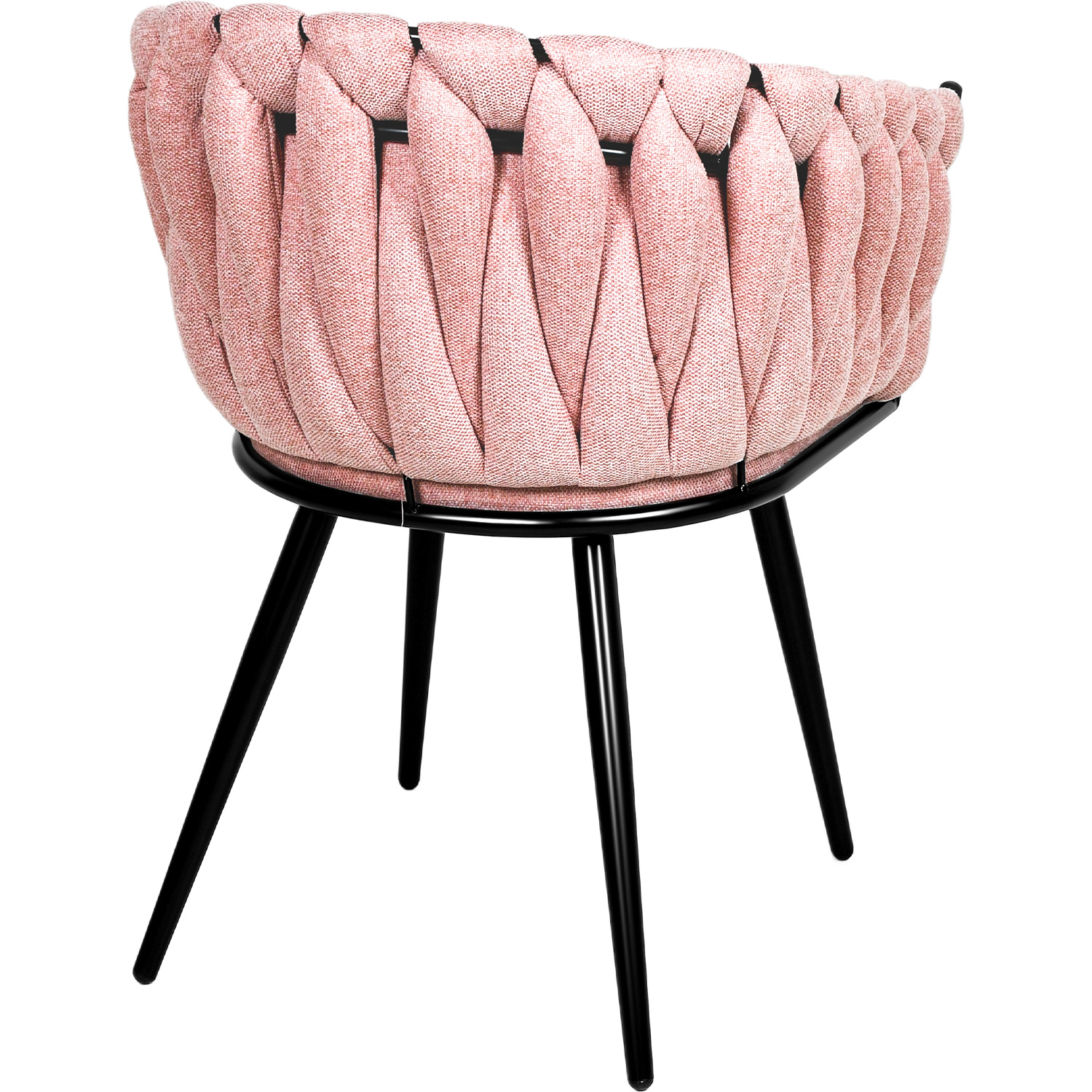 Set 2 Sillas Comedor Patron Tejido Elegante Moderno Rosa