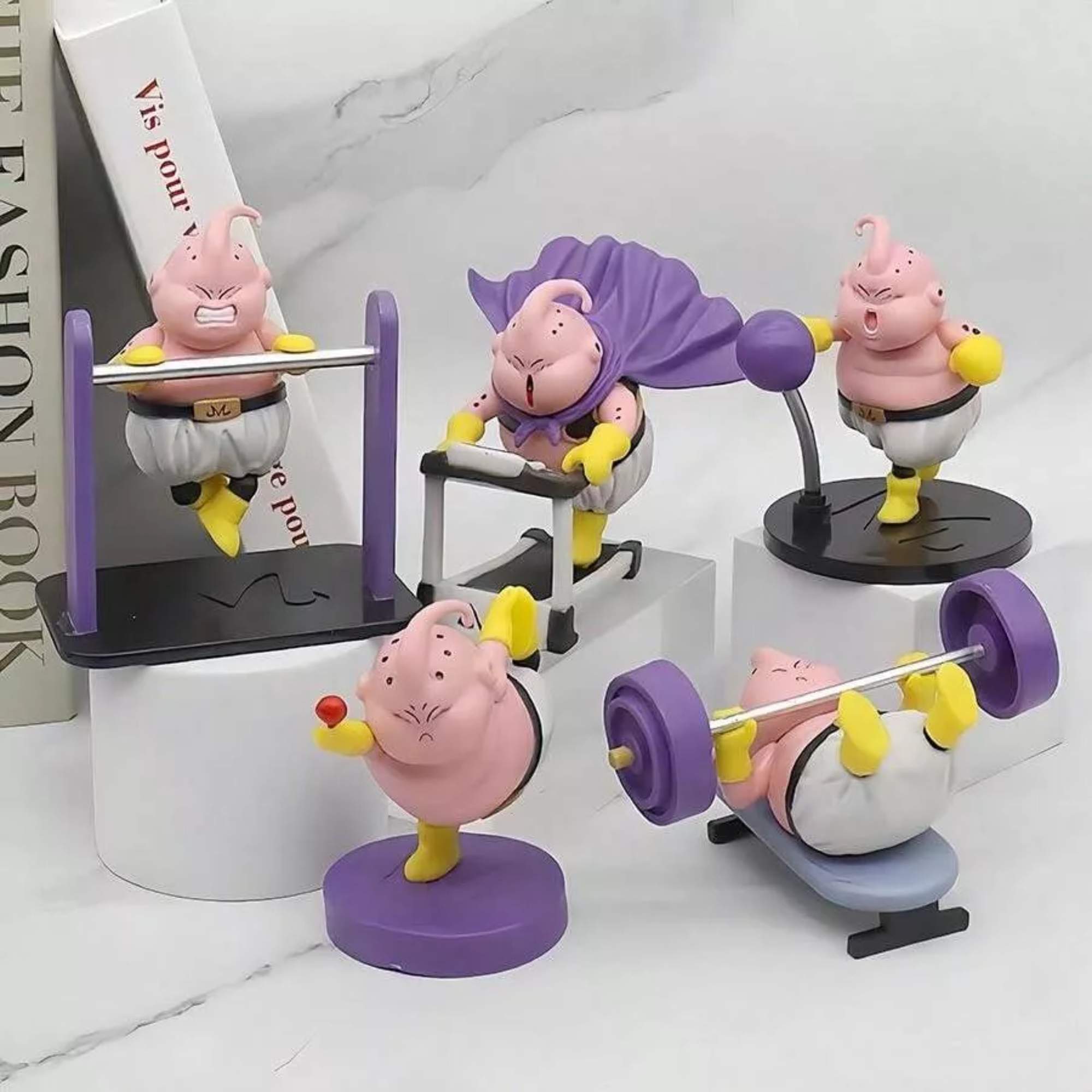 Set 5 Figuras Majin Buu Fitness Anime Dragon Ball Z Boo Juguete Coleccionable