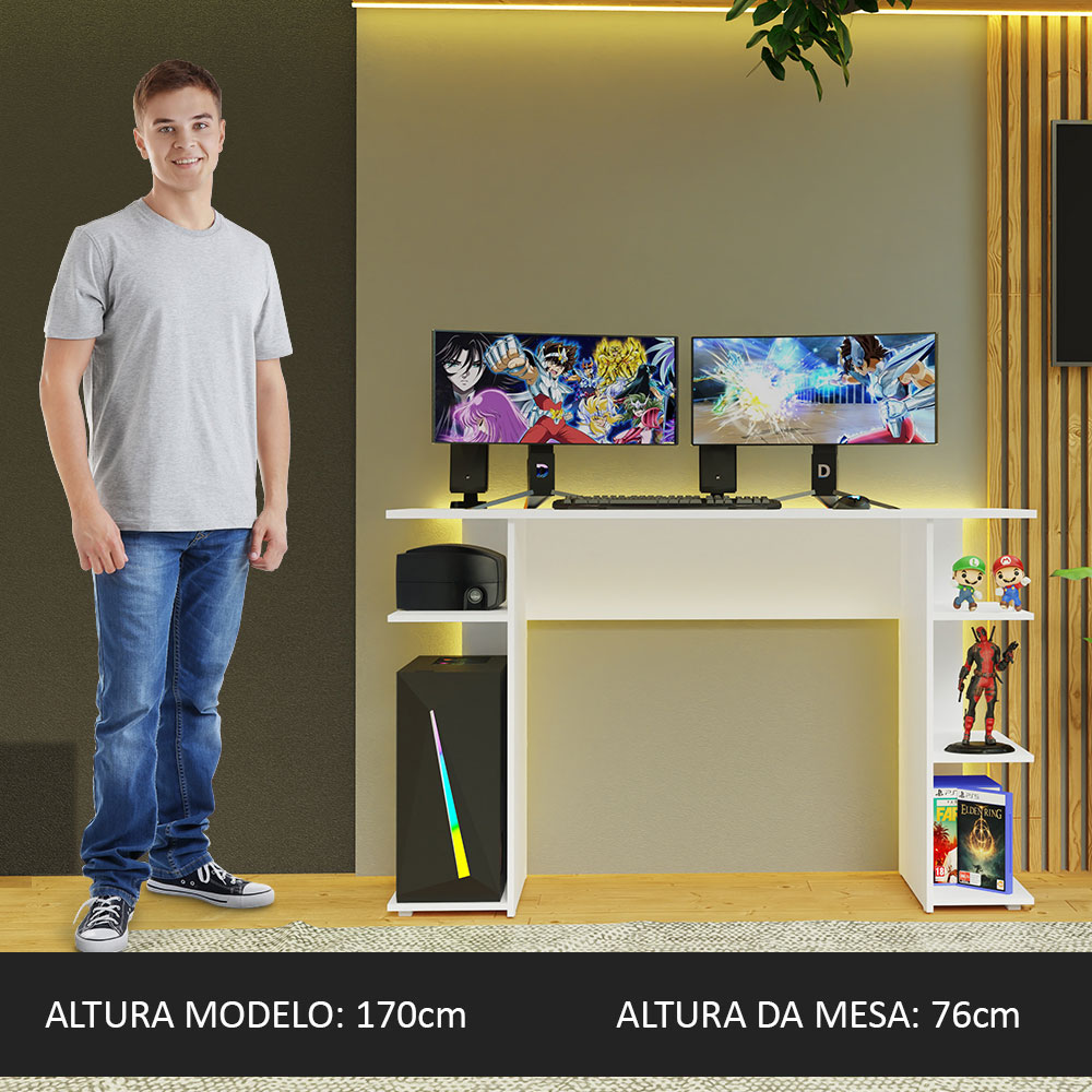 Mesa Gamer Escritorio Para Computador 9424 Madesa BB