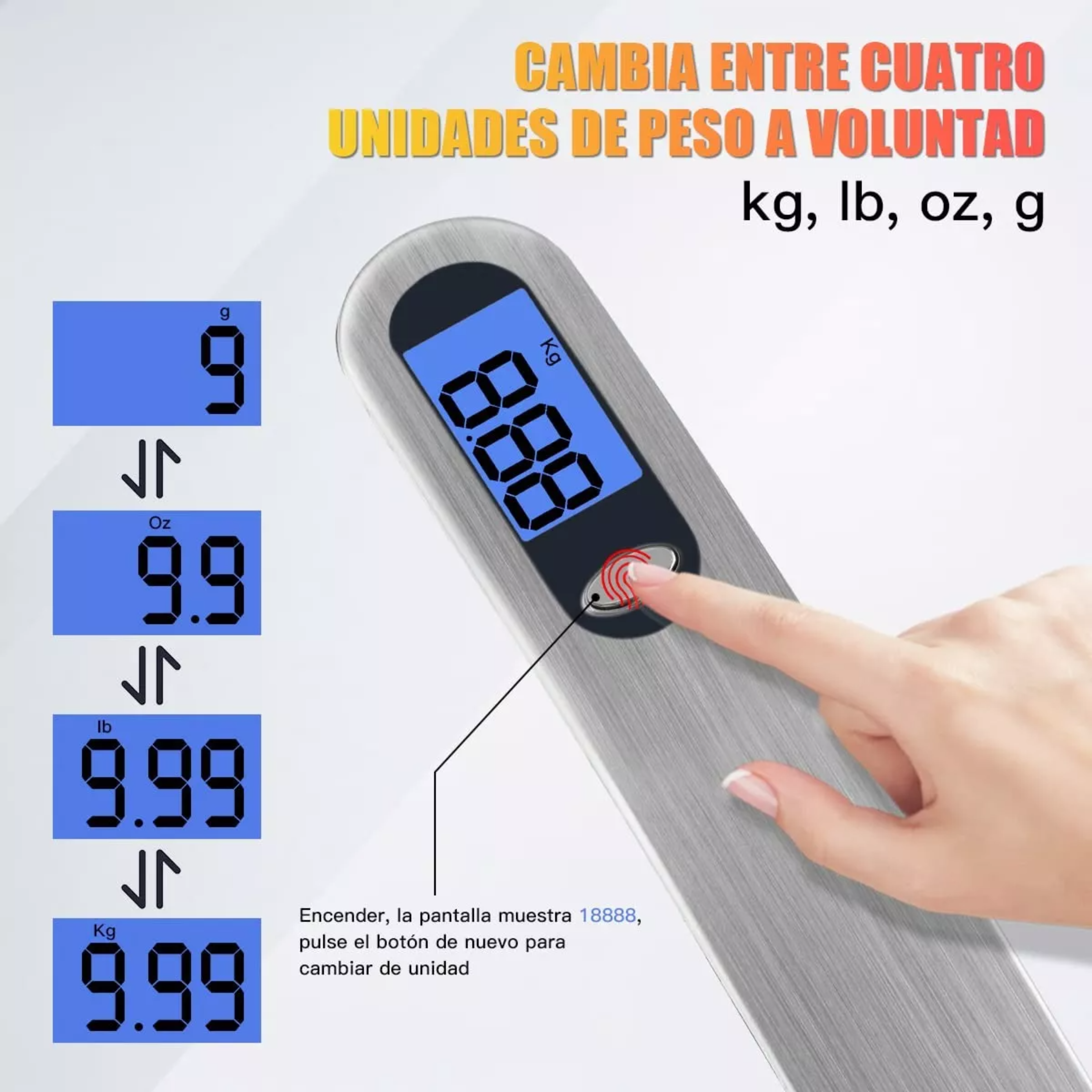 Bascula Digital Led Para Maleta Portatil 50 Kg Pesa Viaje