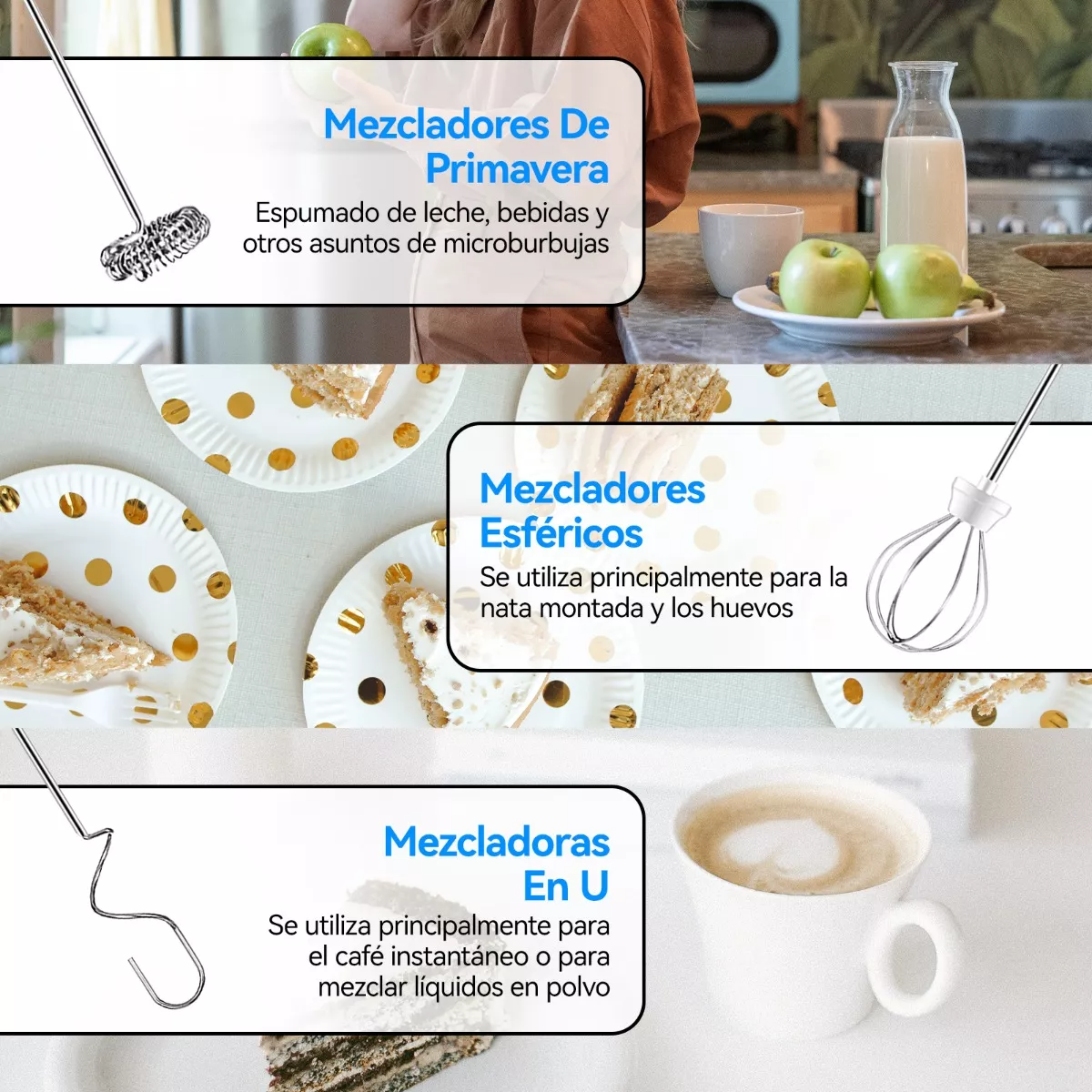 Espumador De Leche Batidor Eléctrico Y Portátil Para Café