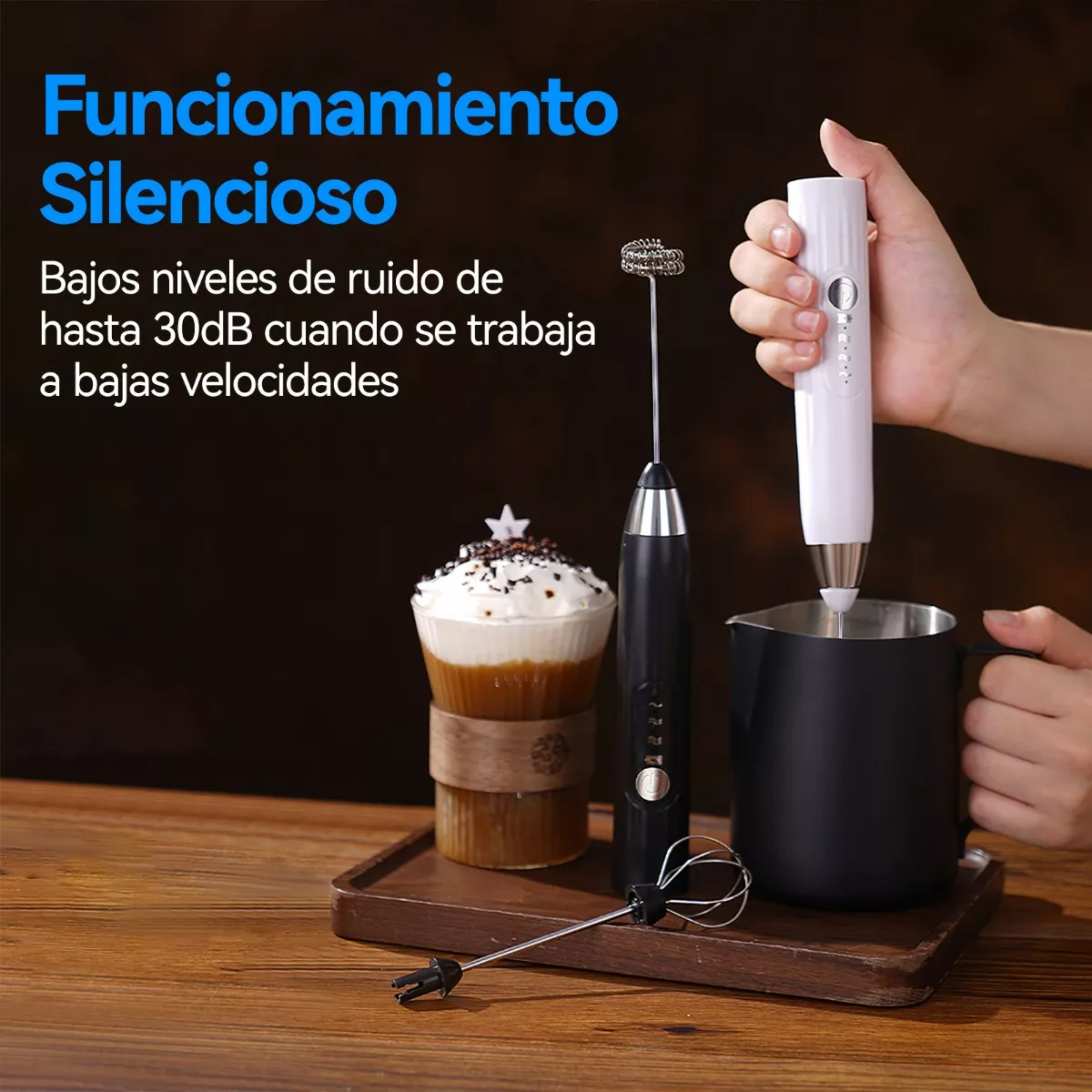 Espumador De Leche Batidor Eléctrico Y Portátil Para Café