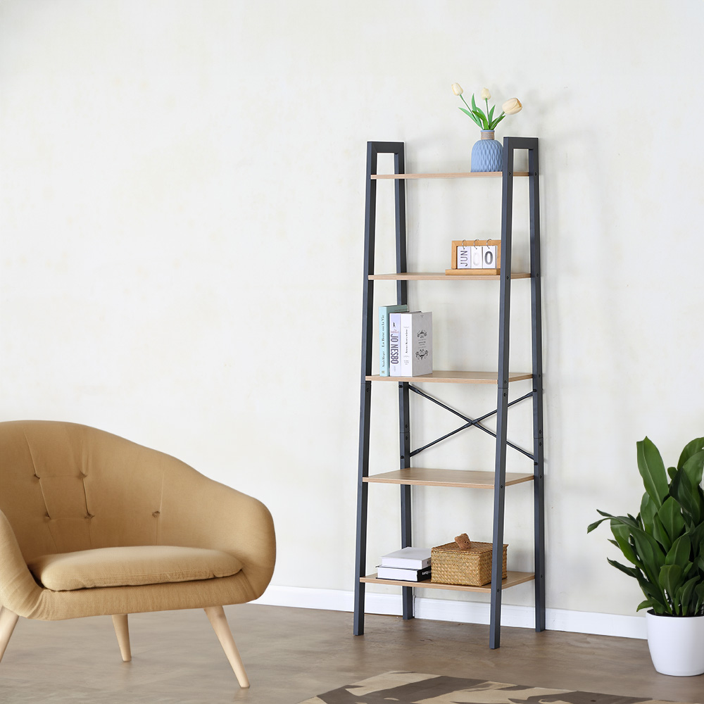 Ilios Innova | Librero Organizador 5 Estantes Estructura en A, Perfecto Para Organizar Libros