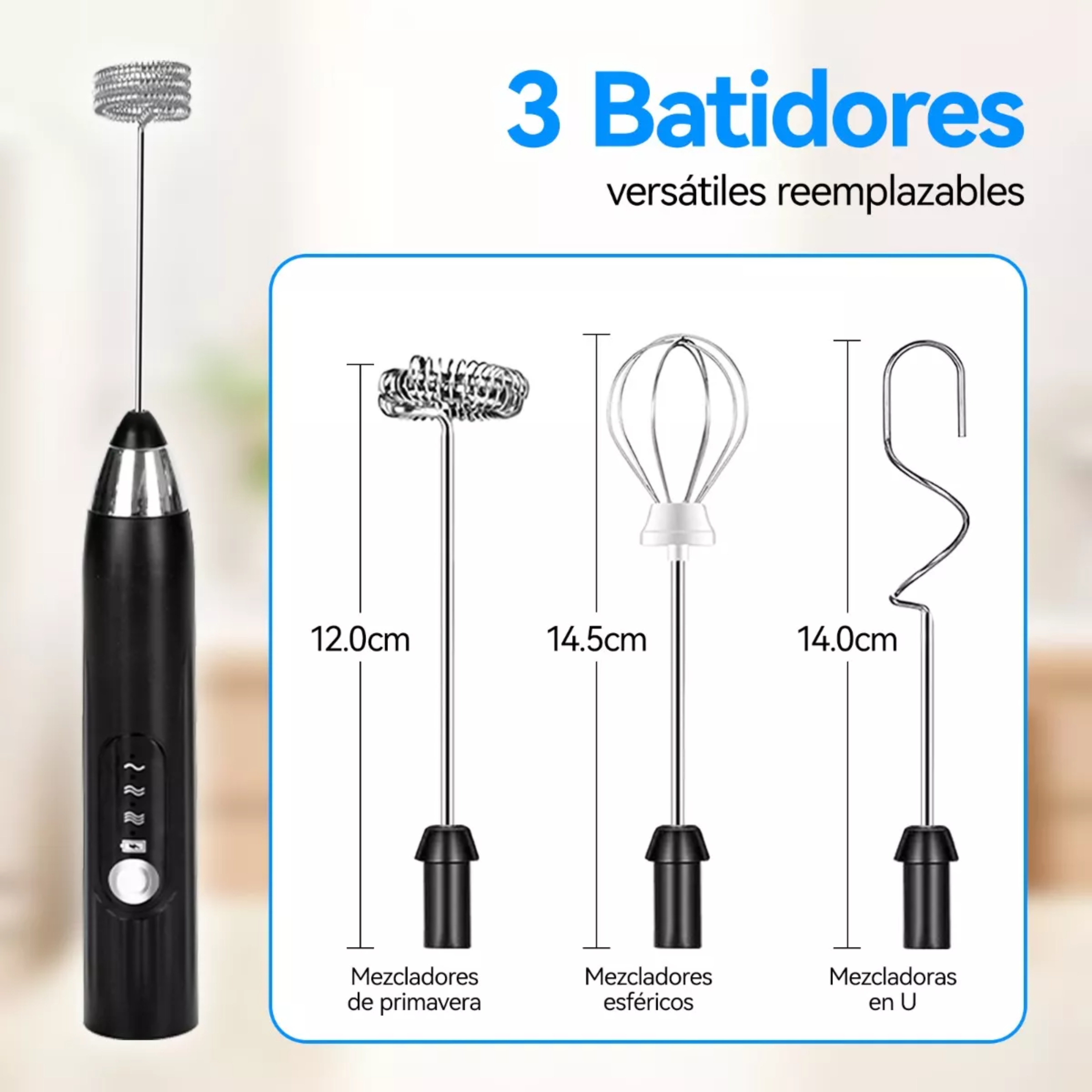 Espumador De Leche Batidor Eléctrico Y Portátil Para Café