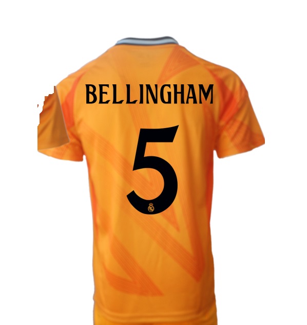 Nuevo! Jersey Real Madrid 2024/2025 Visitanta Naranja Bellingham 5 Talla L