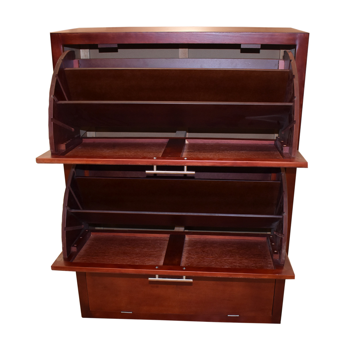 "Mueble Zapatero Moderno Minimalista Para 36 Pares O 24 Pares Caoba  "