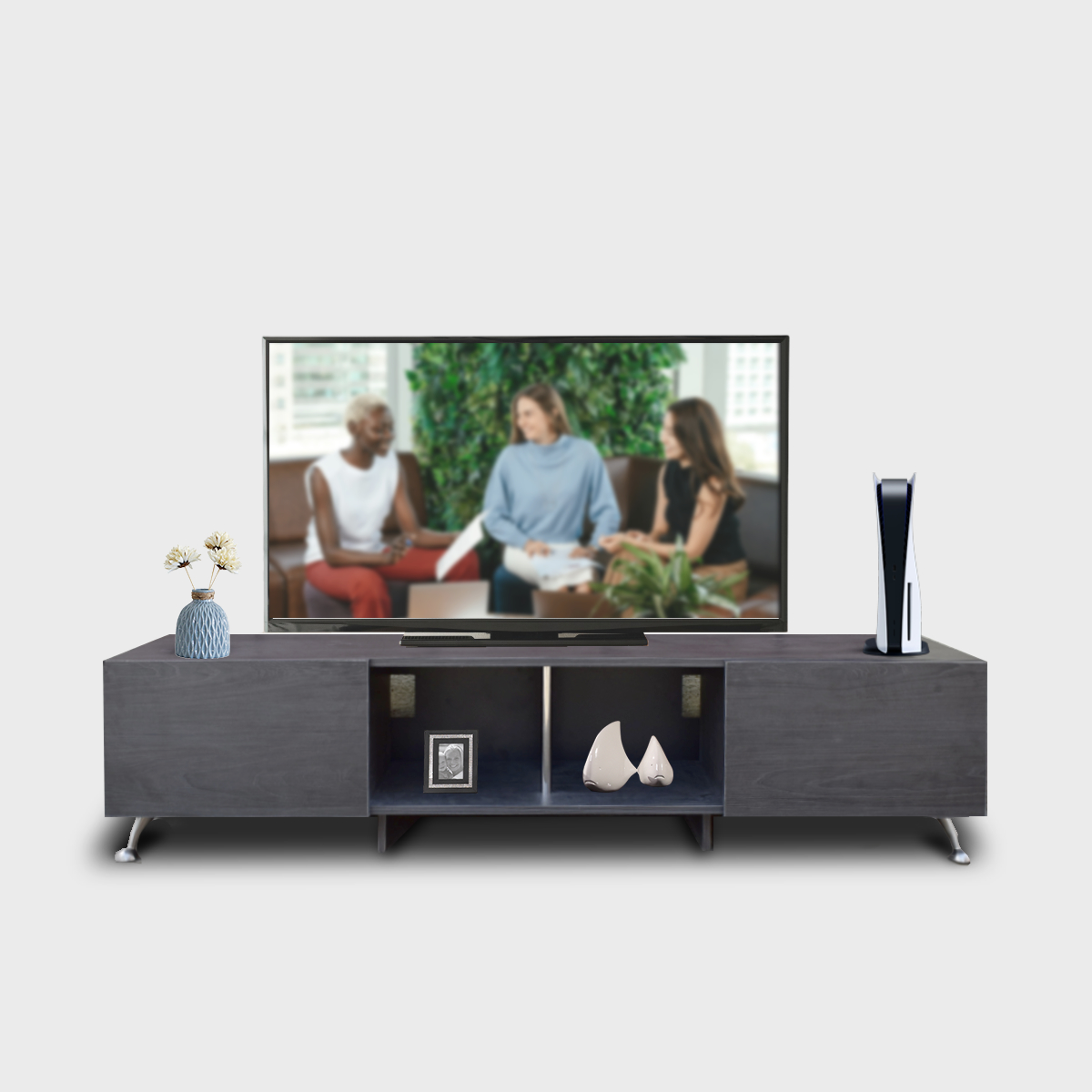  Mueble para TV de 90" London 200 mts  Minimalista y Practico Hogare Gris Storm 