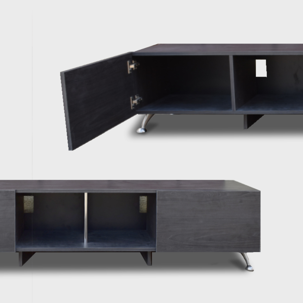  Mueble para TV de 90" London 200 mts  Minimalista y Practico Hogare Gris Storm 