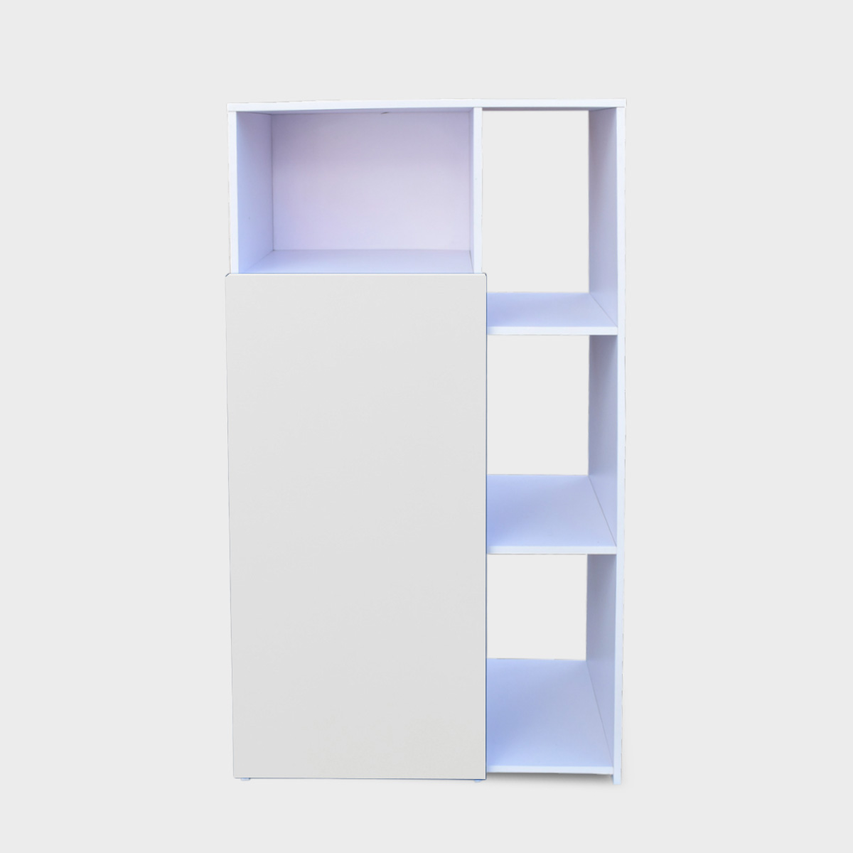 Hogare Mueble Alacena Despensero Organizador Practico Multiusos de melamina de alta resistencia, con puerta y estantes Color Blanco