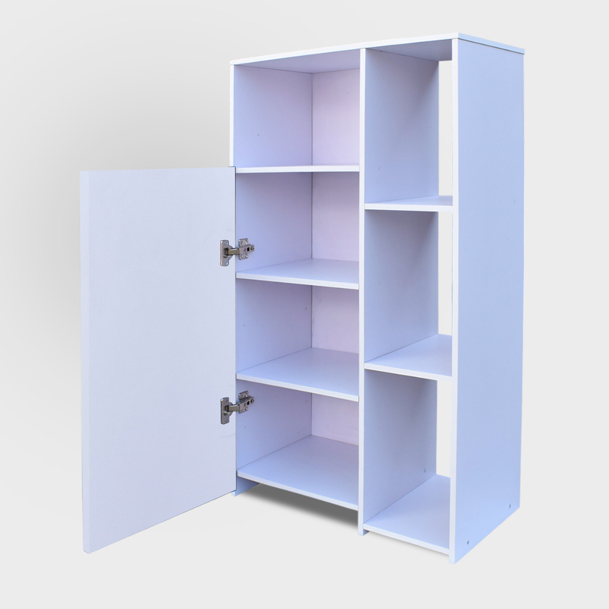 Hogare Mueble Alacena Despensero Organizador Practico Multiusos de melamina de alta resistencia, con puerta y estantes Color Blanco