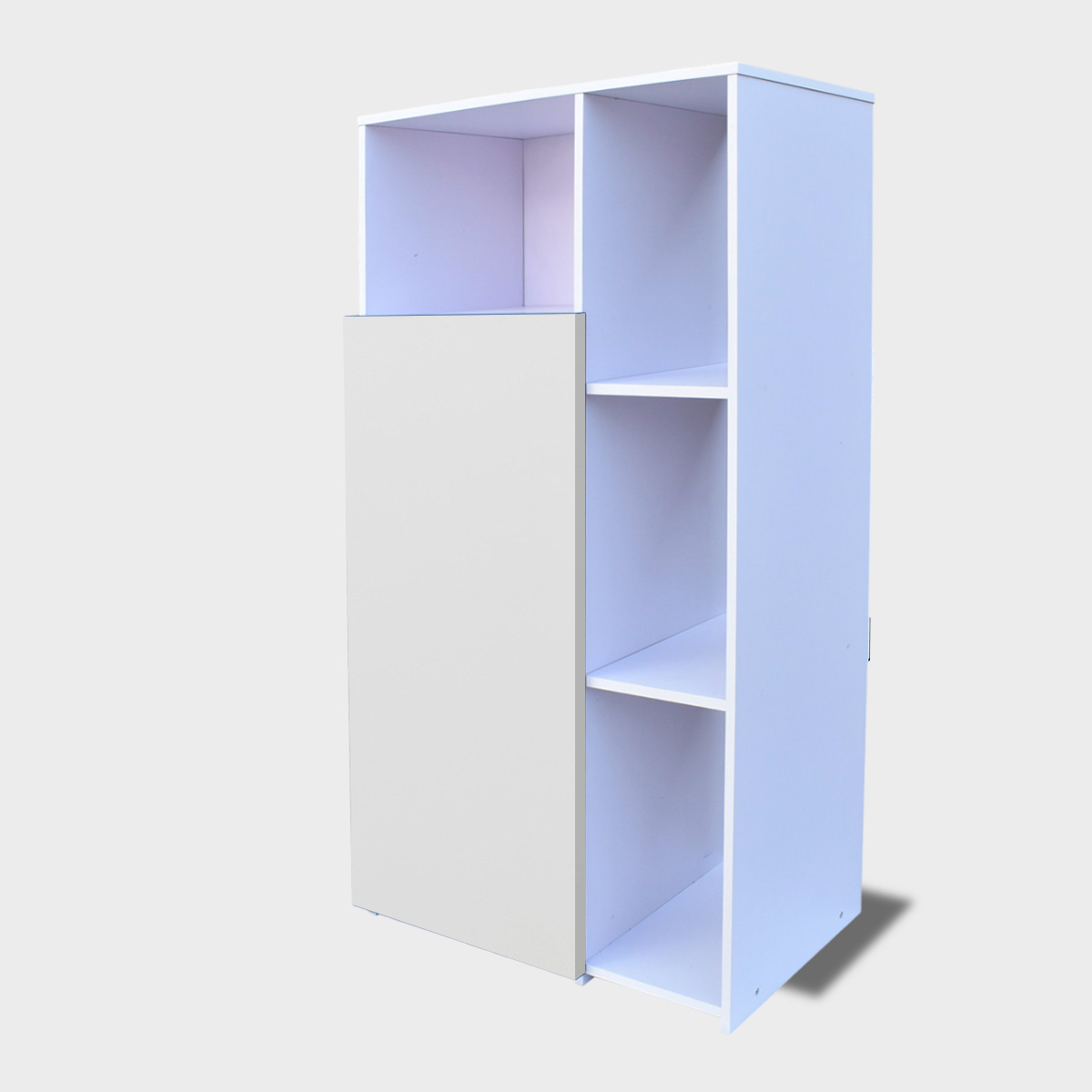Hogare Mueble Alacena Despensero Organizador Practico Multiusos de melamina de alta resistencia, con puerta y estantes Color Blanco