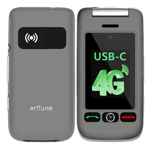 Pantalla Doble Liberado Senior Flip Teléfono Para Personas Mayores Con Base De Carga,artfone 4g Desbloquead Senior Teléfono Celular Con Linterna Y Sos