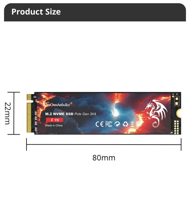 Memoria SSD M.2 de 256Gb Pcle Gen 3x4 - Somnambulist