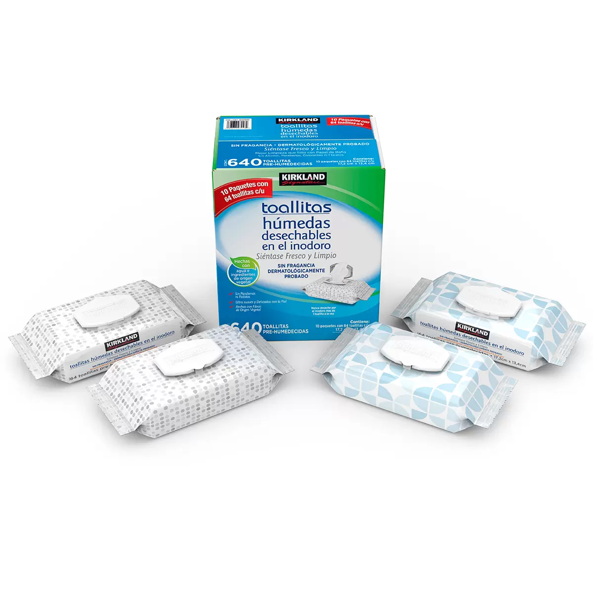 Toallitas Húmedas Desechables Inodoro Kirkland 640pz