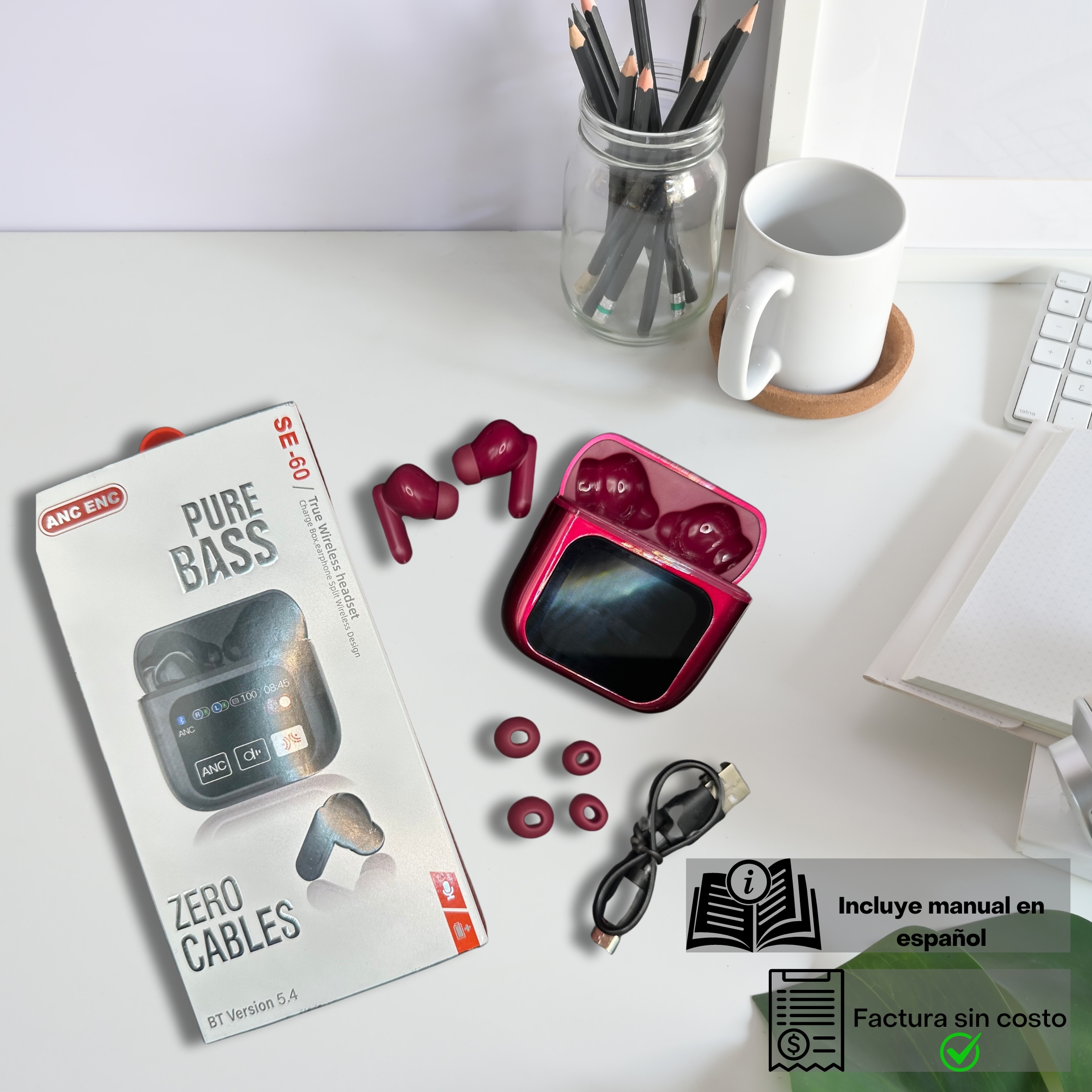 Audífonos Inalámbricos Studio Auriculares Bass SE-60