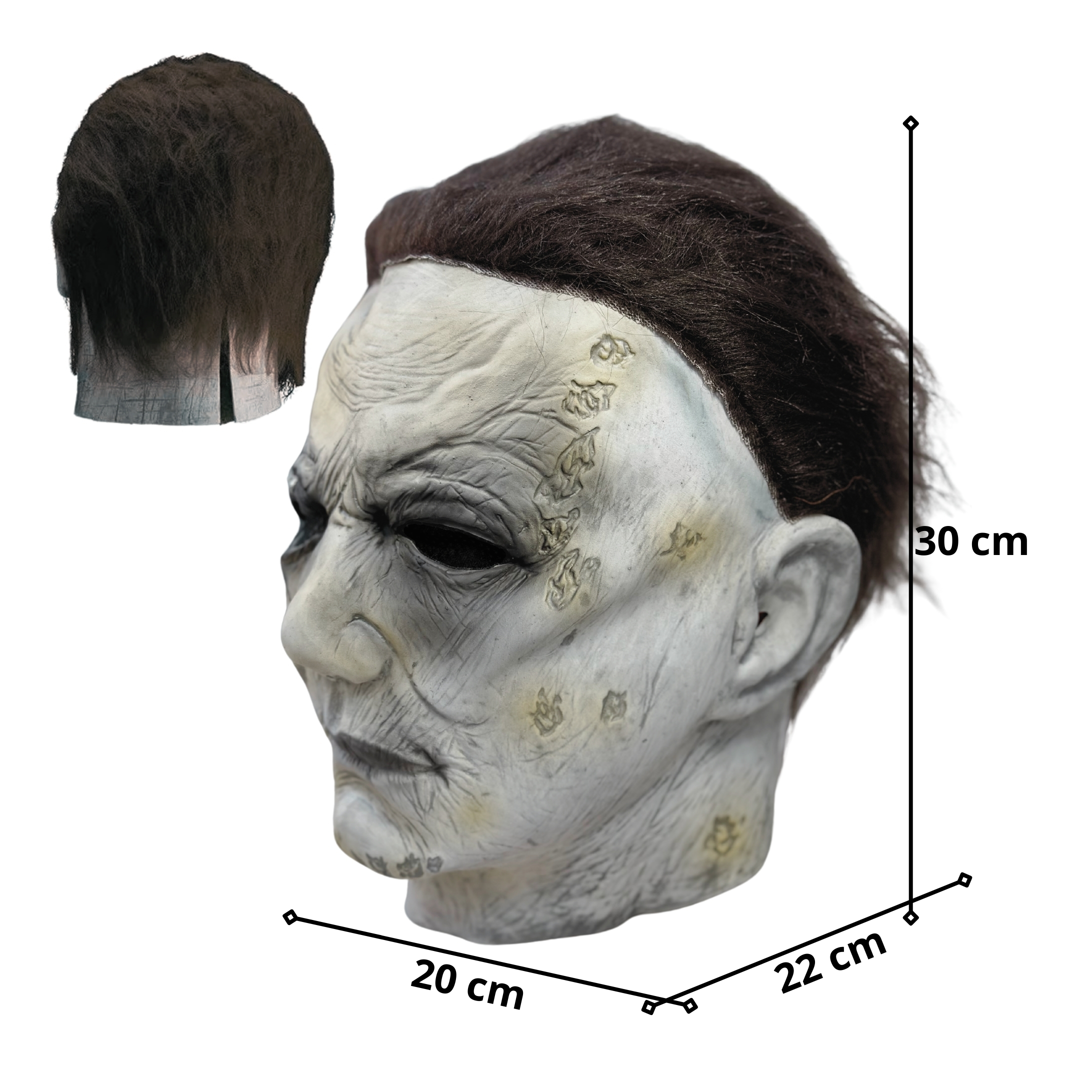 Mascara de Michael Myers Halloween Disfraz Látex Luz LED