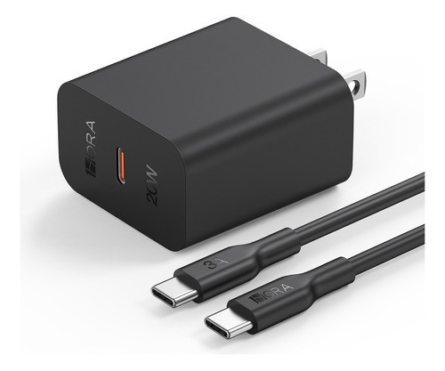 Cargador Tipo C 20w Carga Rápida Con Cable C A C 1m 1hora Gar153 Compatible Para iPhone 15 Samsung Xiaomi Huawei