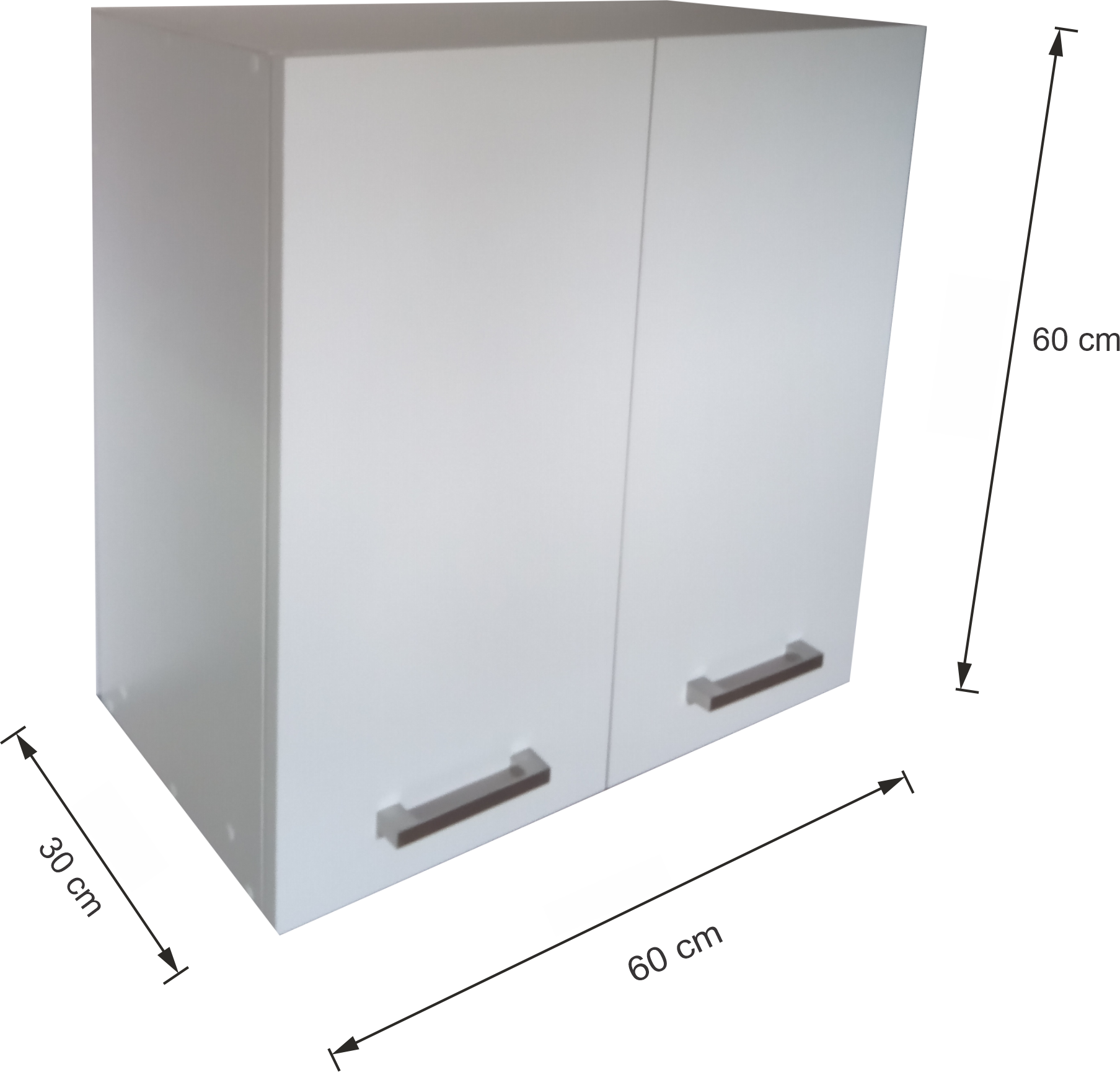 ALACENA DE COCINA BLANCA 2 PUERTAS DOBLE BASE  60CM  SE ENVIA ARMADA  JV.