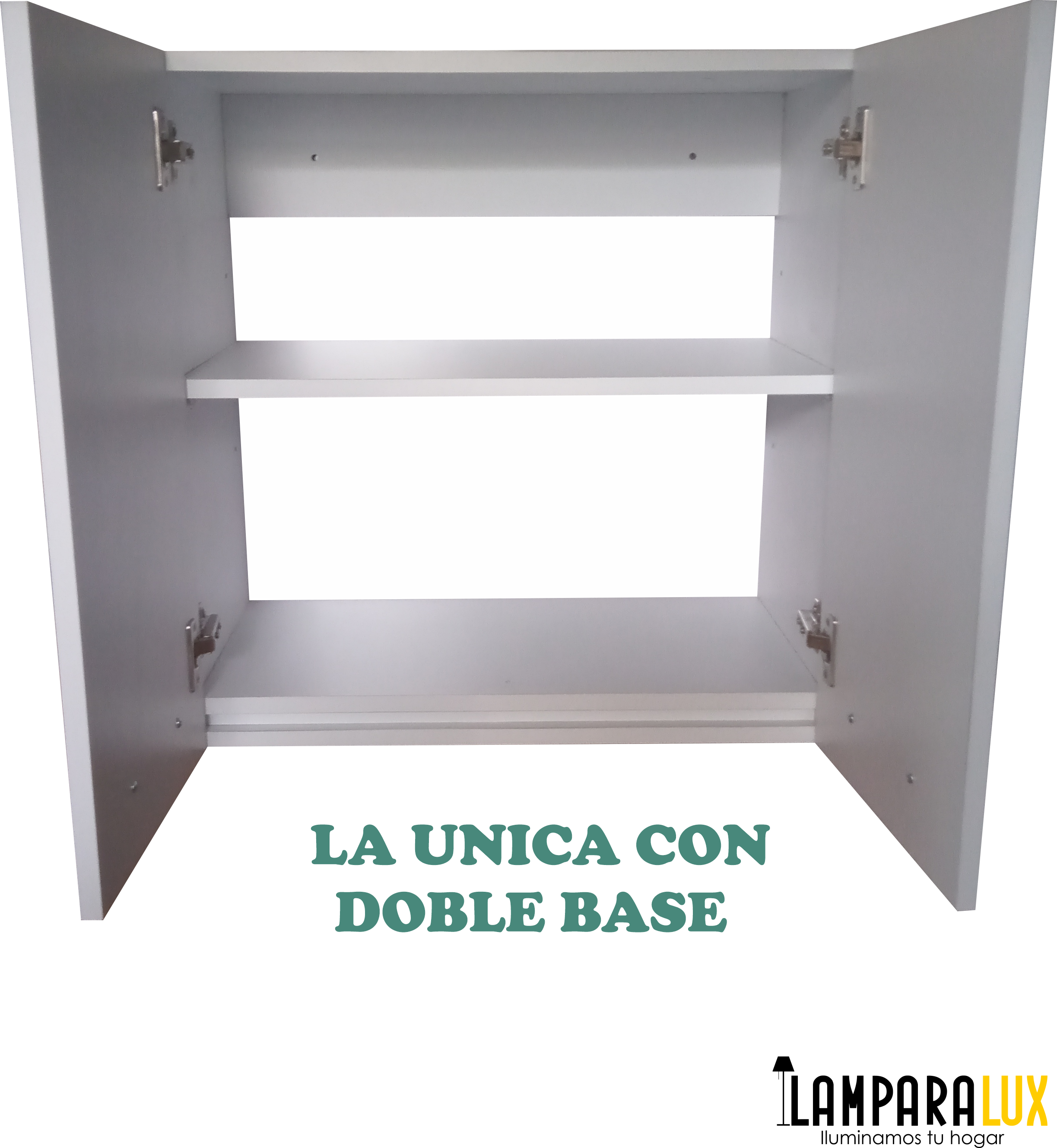 ALACENA DE COCINA BLANCA 2 PUERTAS DOBLE BASE  60CM  SE ENVIA ARMADA  JV.