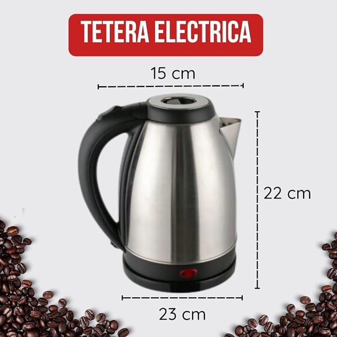 A Tetera Eléctrica Con Base Para Calentar| Tetera De Acero Inoxidable De 2 Litros