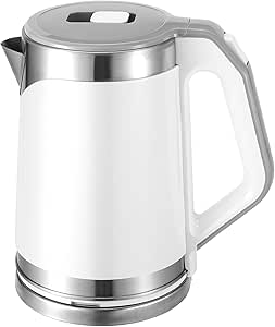 A Hervidor de Agua Eléctrico, Tetera Eléctrica, Jarra Inalámbrica, 2 Litros, 1500 W, 304 Acero Inoxidable, Resistente