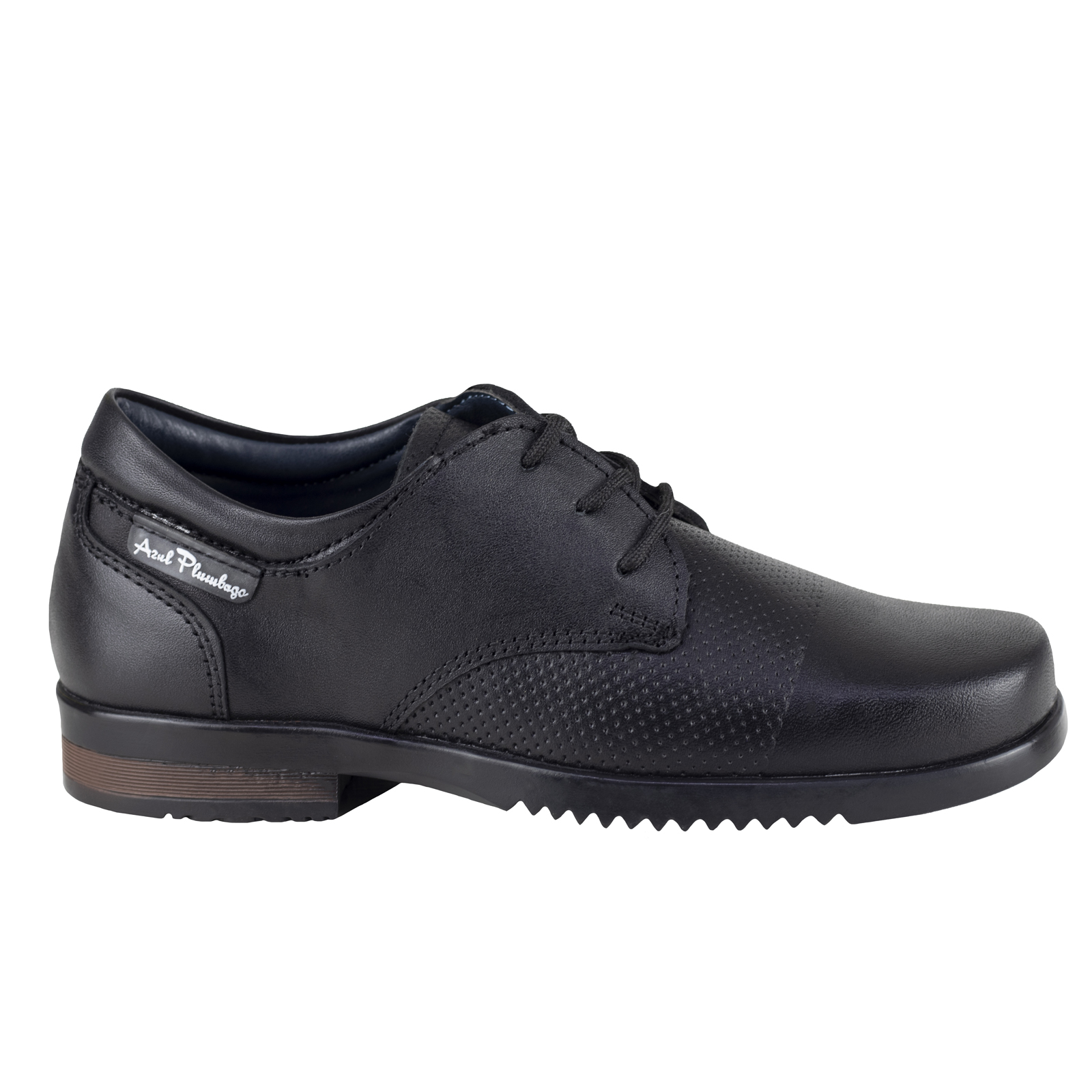 Zapato Negro Escolar Para Niño Azul Plumbago 00800 Semivestir
