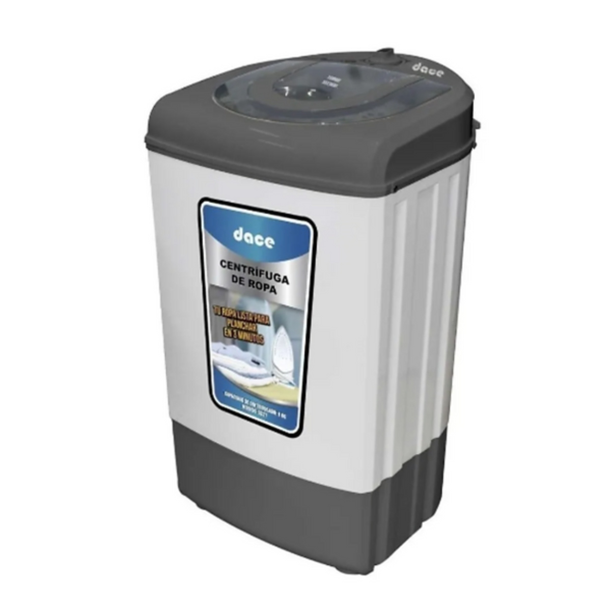 Centrifugadora de Ropa DACE SD37 Tina Acero 8 Kg Blanca/Gris ORTY11