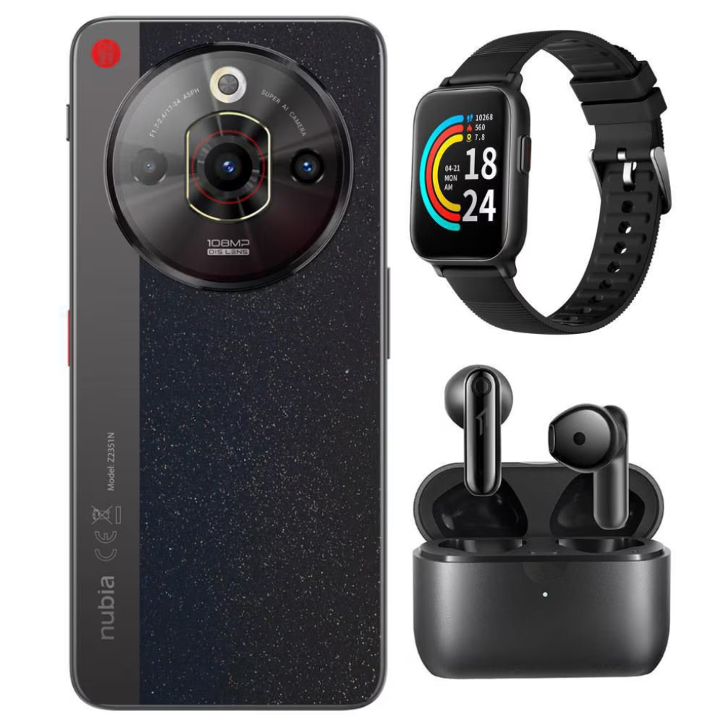Celular Nubia Focus Pro 5g 256gb 8gb Ram + Audífonos + Smartband + Cable Usb + Cargador + Protector.
