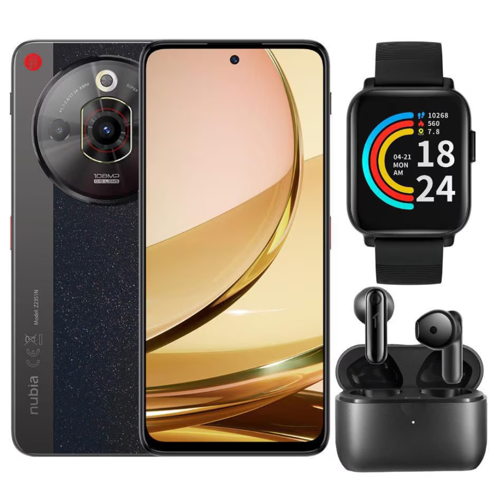 Celular Nubia Focus Pro 5g 256gb 8gb Ram + Audífonos + Smartband + Cable Usb + Cargador + Protector.