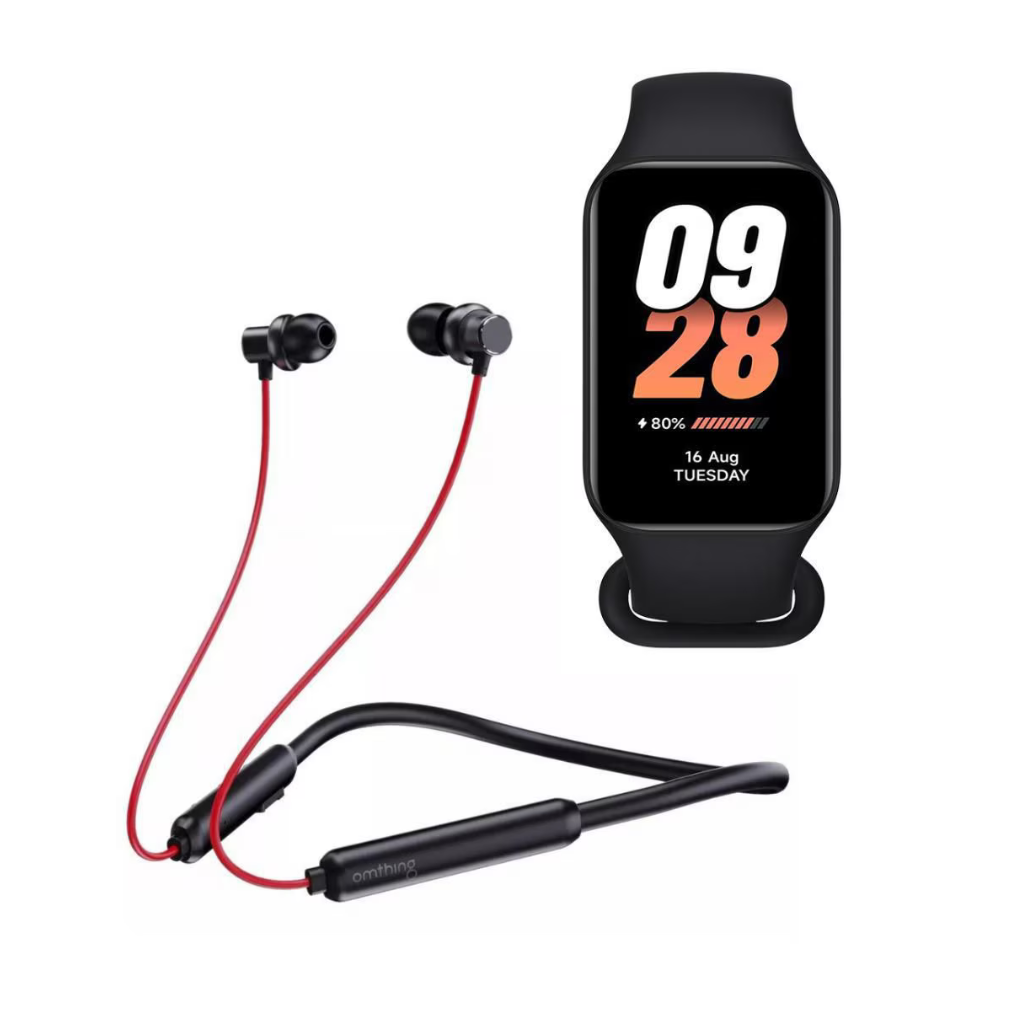 Combo Xiaomi Mi Smartband 8 Active y Audífonos bluetooth 1More 