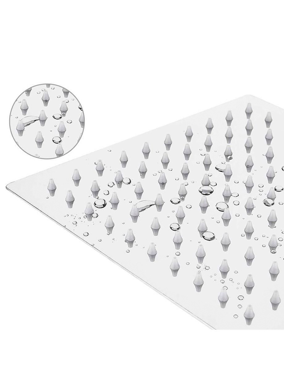 Regadera Cuadrada 20cm Cromada Espejo Baja Y Alta Presión