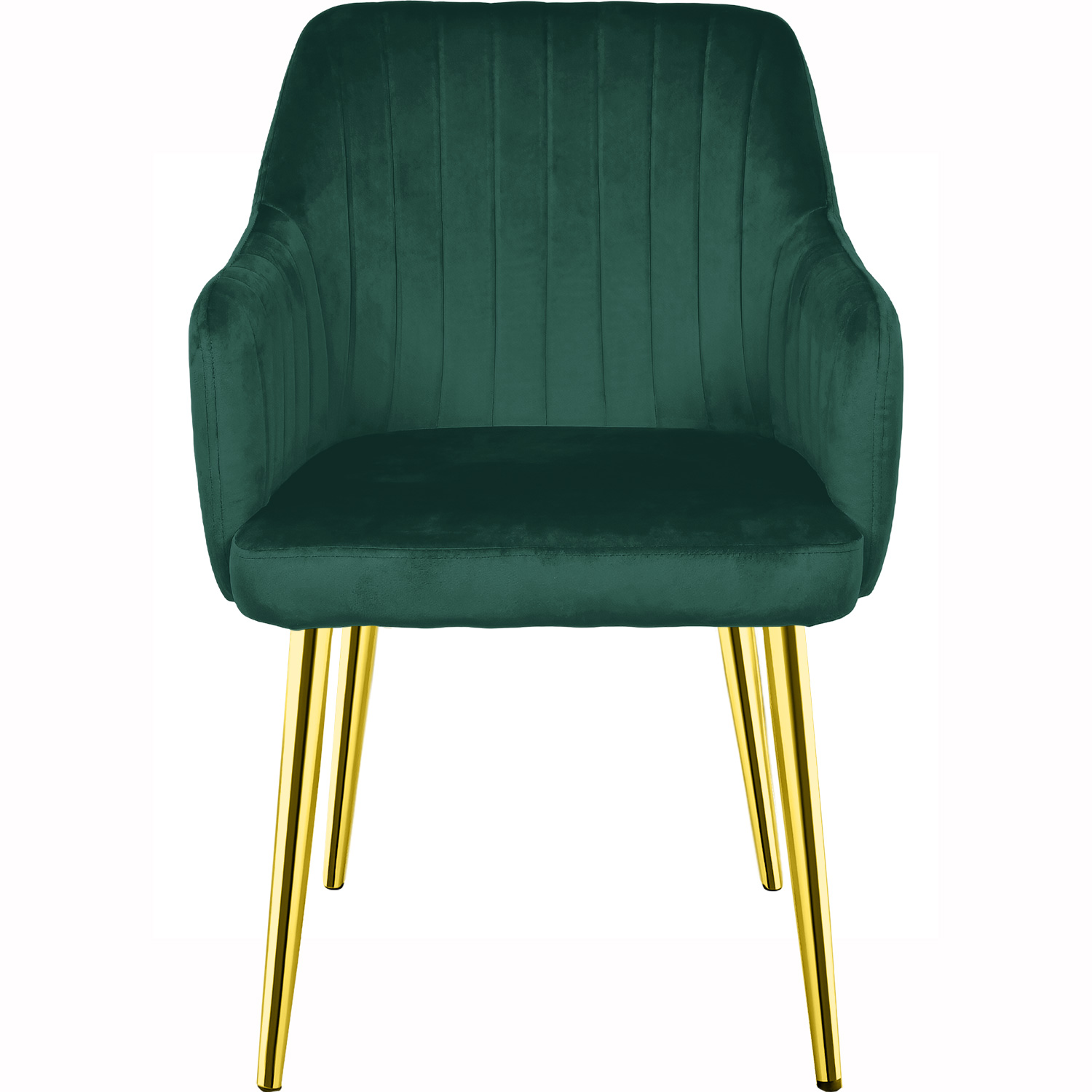 Set 2 Sillones Sillas Comedor Modernos Terciopelo Elegantes Verde