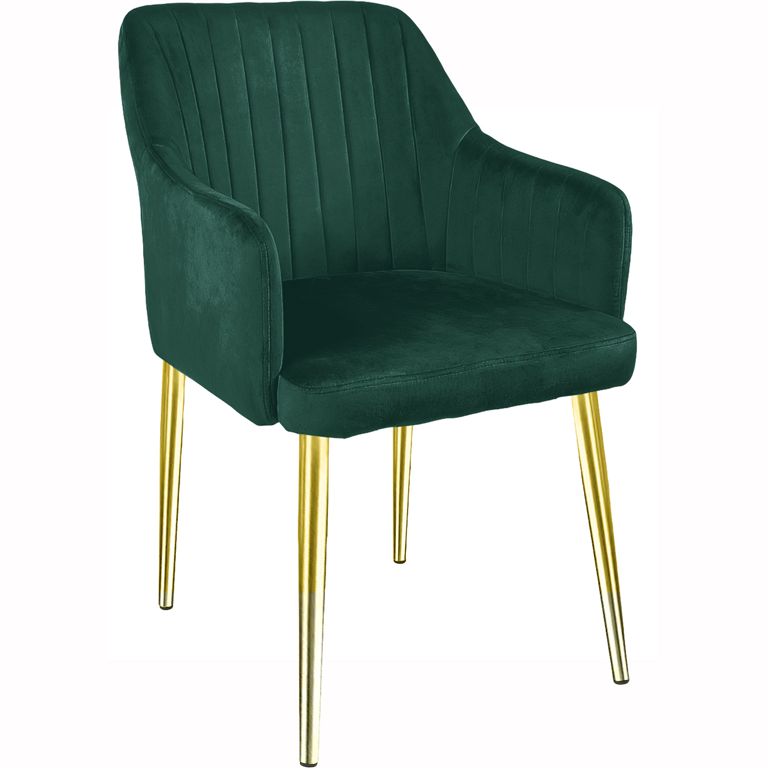 Set 2 Sillones Sillas Comedor Modernos Terciopelo Elegantes Verde