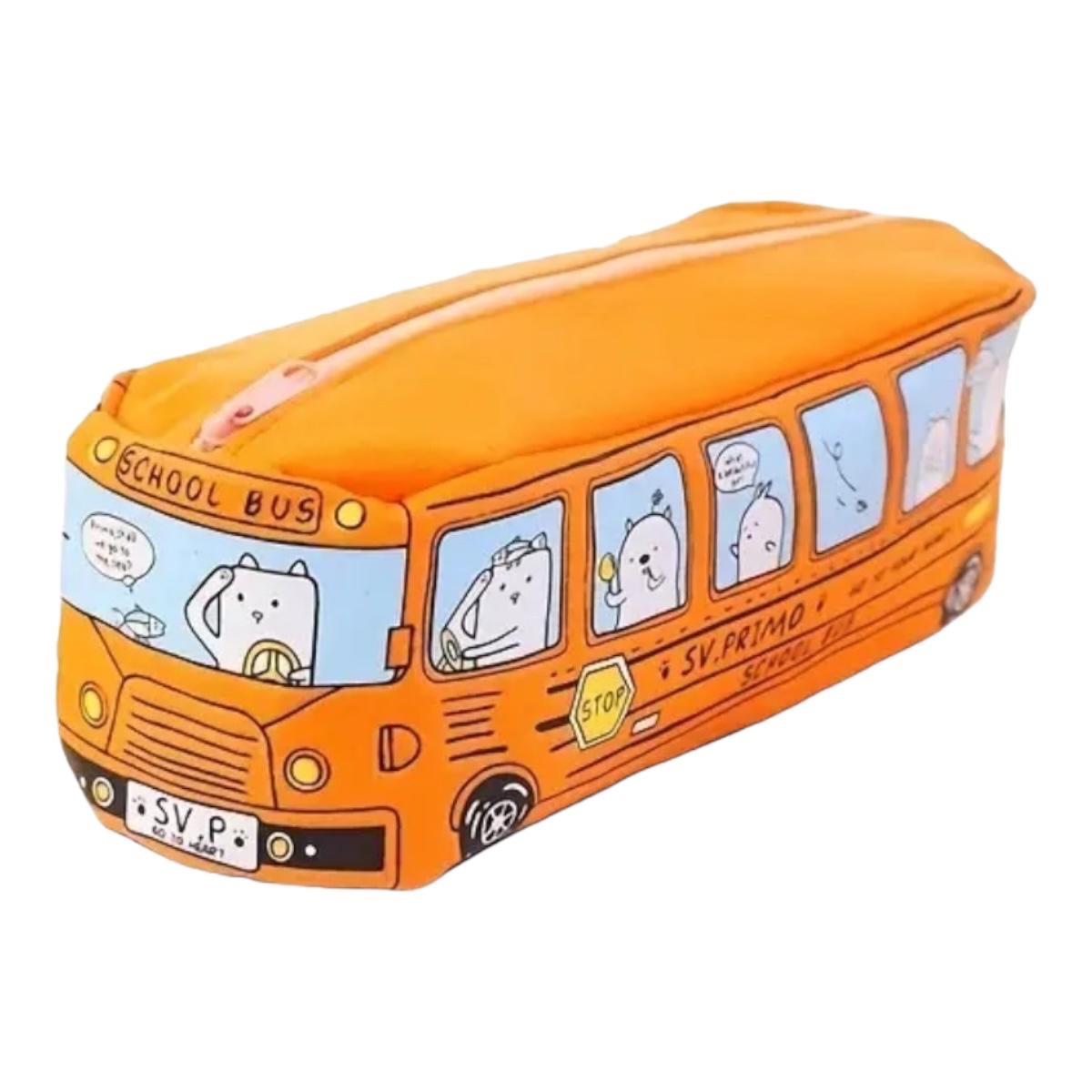 Lapicera Bolsa Lapices En Forma Autobus Carro Escolar