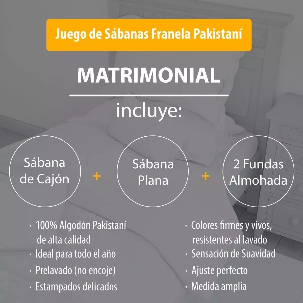 Sábana De Franela Matrimonial Estampado - Verdo Algodón 100% - Tacto Suave