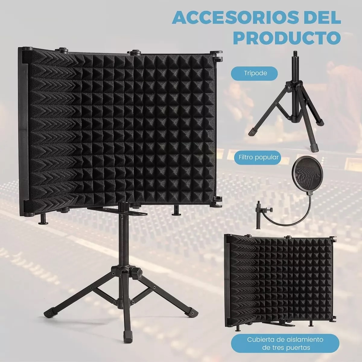 Espuma Acustica Paneles Acusticos Aislante De Ruido 3 Paneles