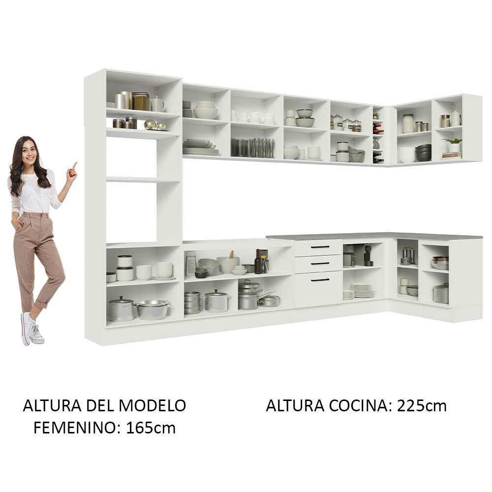 Cocina Integral de Esquina Agata Madesa 499cm BB 01