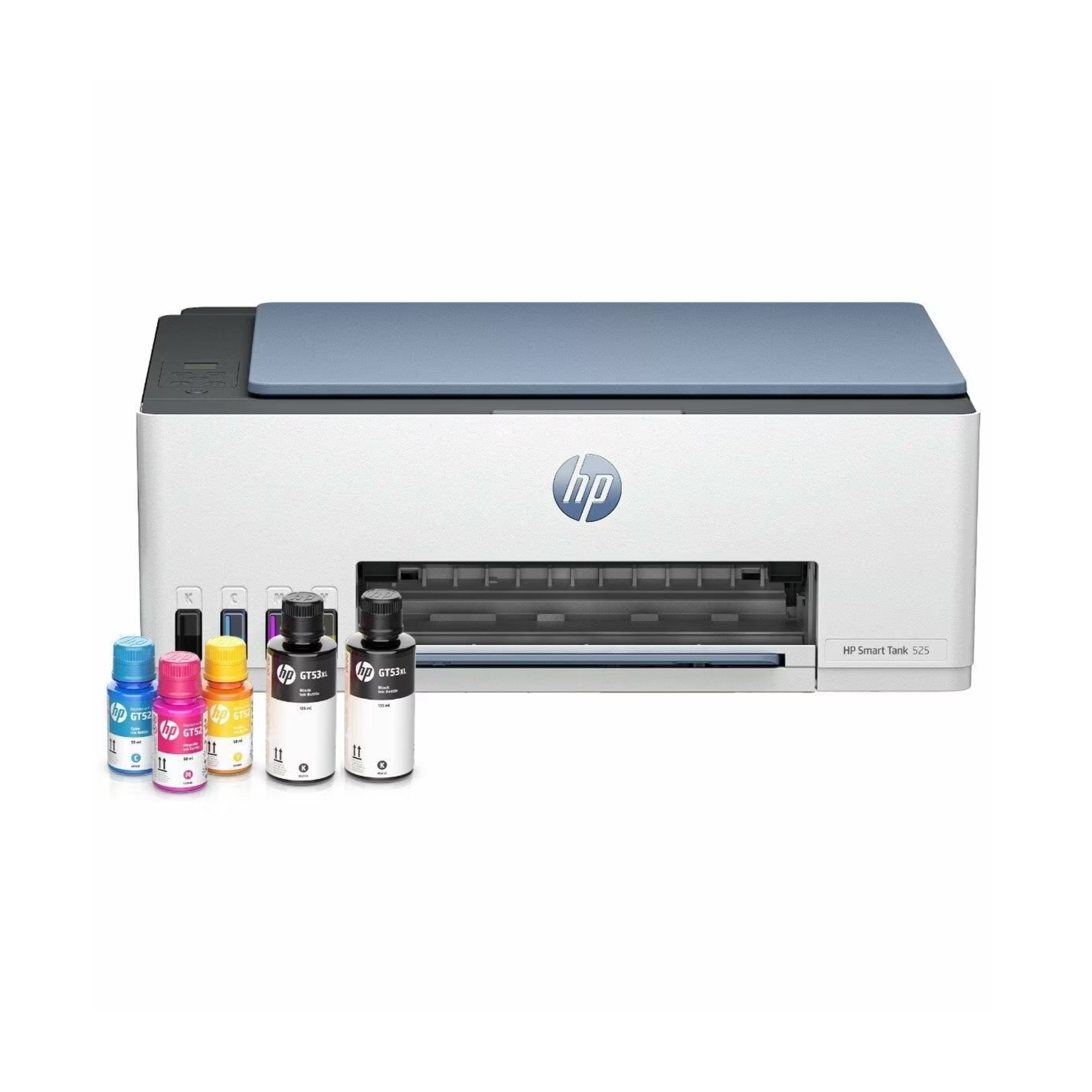 Impresora Multifuncional HP Smart Tank 525, Sistema de Tinta Continua, USB, 12 ppm Negro, 5 ppm Color