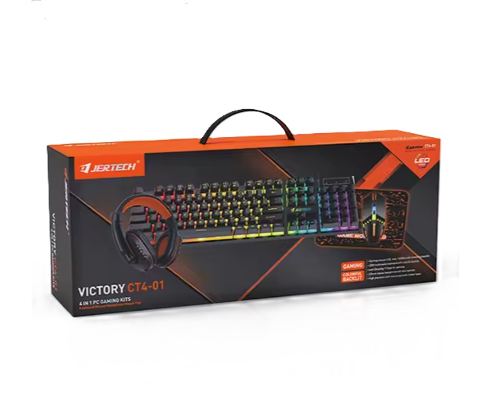 Paquete Gamer Teclado, Mouse, Auriculares y Mousepad - Jertech