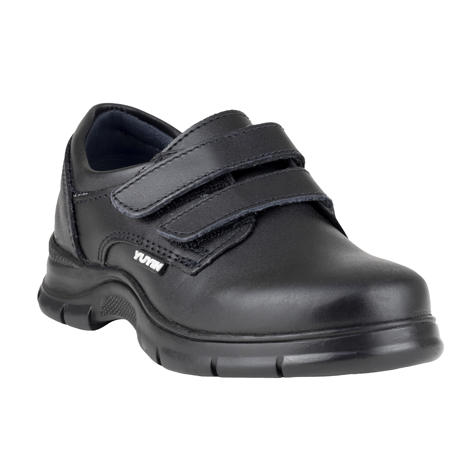 Zapato Escolar Yuyin Choclo Niños 23280 Negro Doble Velcro