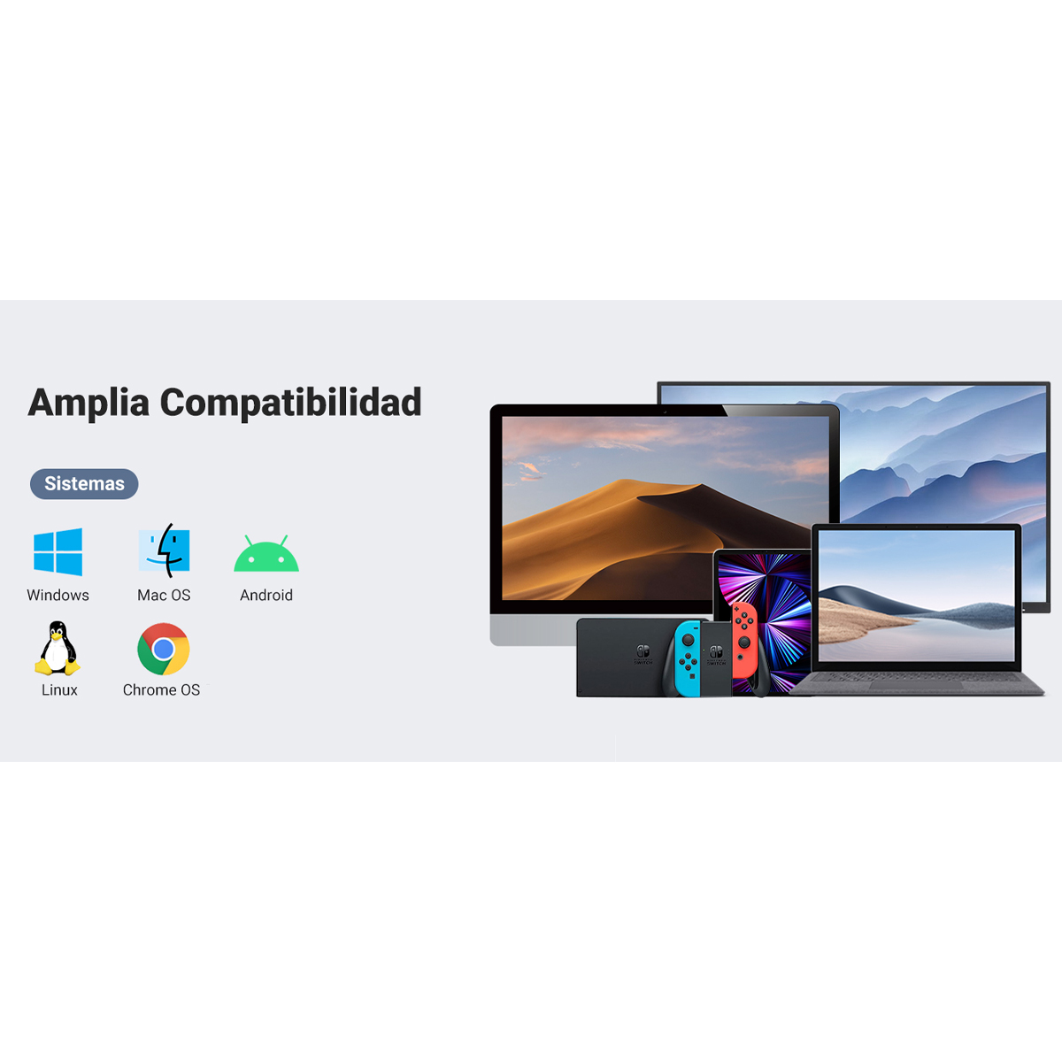Adaptador Usb-c Hub 5 En 1, 1 Hdmi 4k, 3 Usb, 1 Type-c 100w